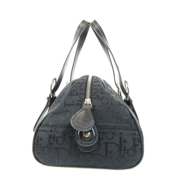 Christian Dior Trotter Pattern Rose Embroidery Handbag Canvas - Picture 2 of 8